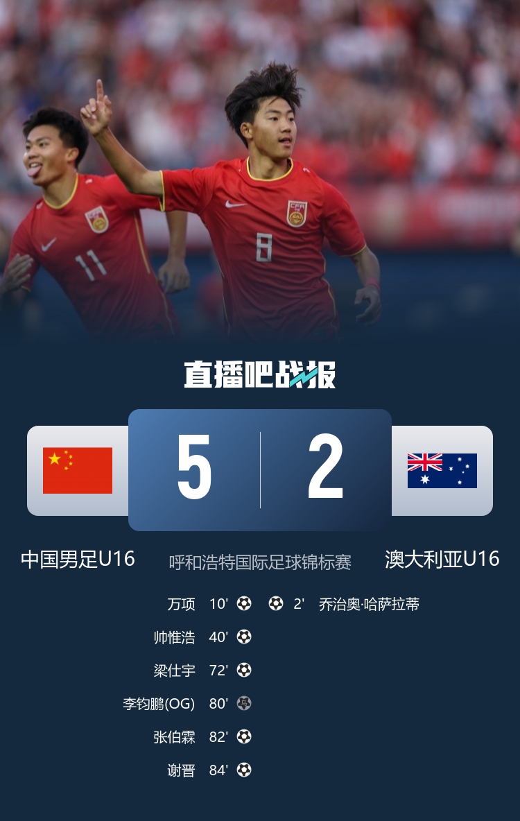 國(guó)少5-2逆轉(zhuǎn)澳大利亞U16 兩勝一平問(wèn)鼎錦標(biāo)賽 國(guó)少5-2逆轉(zhuǎn)澳大利亞U16 兩勝一平問(wèn)鼎錦標(biāo)賽